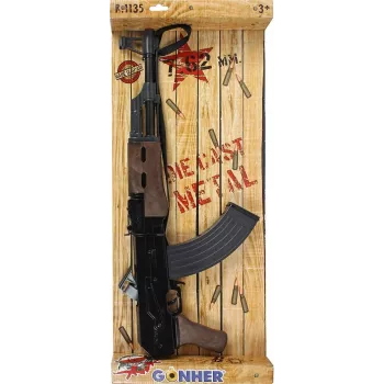 Pulio Rifle Commando de metal Gonher – rifle de juguete de metal para dardos, Modelo 1551135/6