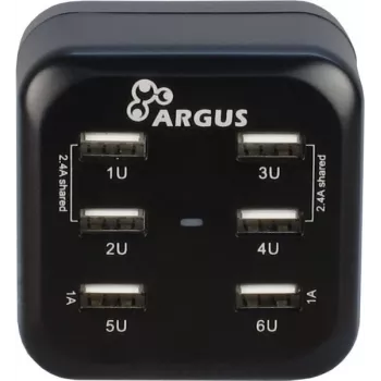 Inter-Tech Argus LS-6US - Fuente de alimentación - 34 vatios - 6,8 A - 6 puertos de salida (USB) (88885322)