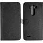 Nevox ORDO - Funda con tapa para móvil - Piel sintética PU - gris, negro - para LG G3