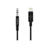 Cable Belkin Lightning a toma de auriculares - Lightning macho a minijack estéreo macho - 91,4 cm - negro - para Apple iPhone (Lig