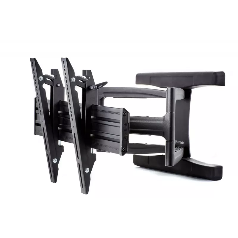 Edbak VSM654 soporte de pared con brazo giratorio, 65–86 pulgadas, 45 kg, negro