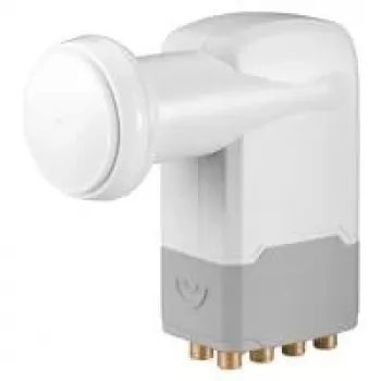 Wentronic Goobay LNB Octo universal, blanco-gris – LNB SAT digital (DVB-S2) para 8 usuarios (recepción 4K/HDTV/3D) (67273)