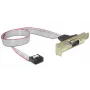 Gembird CC-DB9ML-01 soporte de puerto serie DB9 con cable de 10 pines, perfil bajo