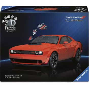 Puzzle 3D Ravensburger Dodge Challenger R/T Scat Pack Widebody – serie Iconics, réplica a escala