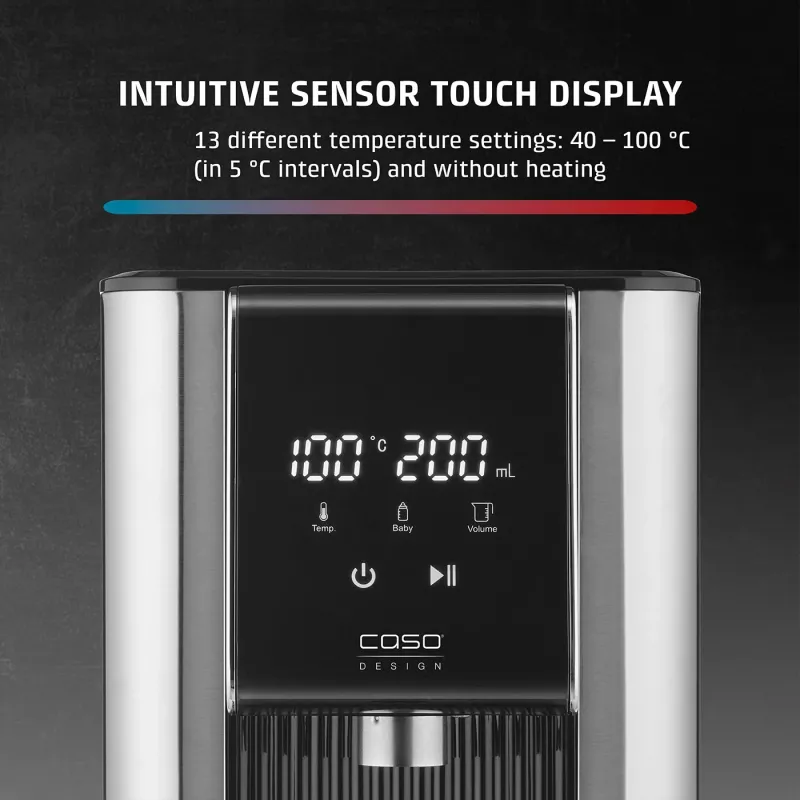Caso Turbo dispensador de agua caliente | HW 620 | dispensador de agua | 2600 W | 2,5 L | plástico/acero inoxidable | negro/acero inoxidable