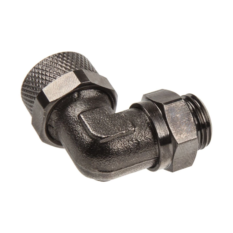 Conector Alphacool 1/4 pulgadas (13/10 mm) negro niquelado 62116