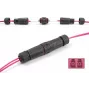 Conector de cable de fibra óptica DeLOCK LC Duplex hembra a LC Duplex hembra OM4 impermeable