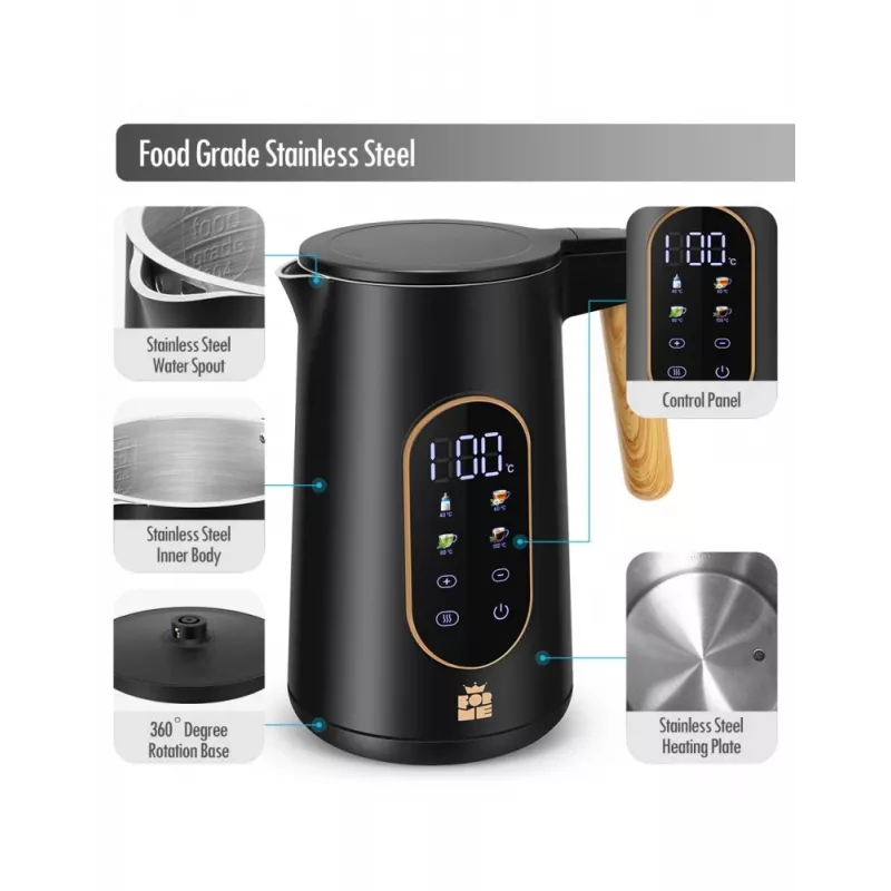 Hervidor eléctrico Forme FKG-5017 1,7 l 2200 W plata
