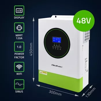 Inversor solar híbrido QOLTEC 53861 6,2 kVA 6,2 kW