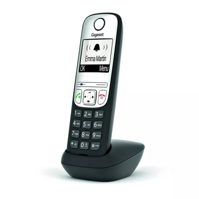 Teléfono analógico/DECT Gigaset A690HX identificación de llamadas negro, plata