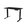 Escritorio Cama Meble con regulación eléctrica de altura MOON 121x67 cm, tablero rectangular de aglomerado, 72–120 cm negro/san sebastian
