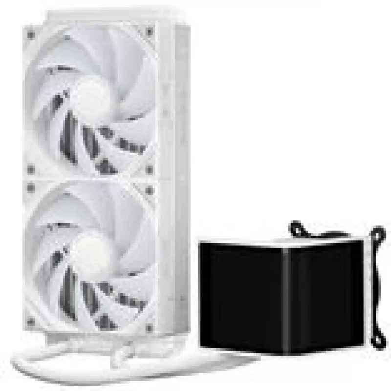 Caja de PC Jonsbo D32 STD + refrigeración líquida completa TRYX PANORAMA SE, ARGB - 240 mm, blanco