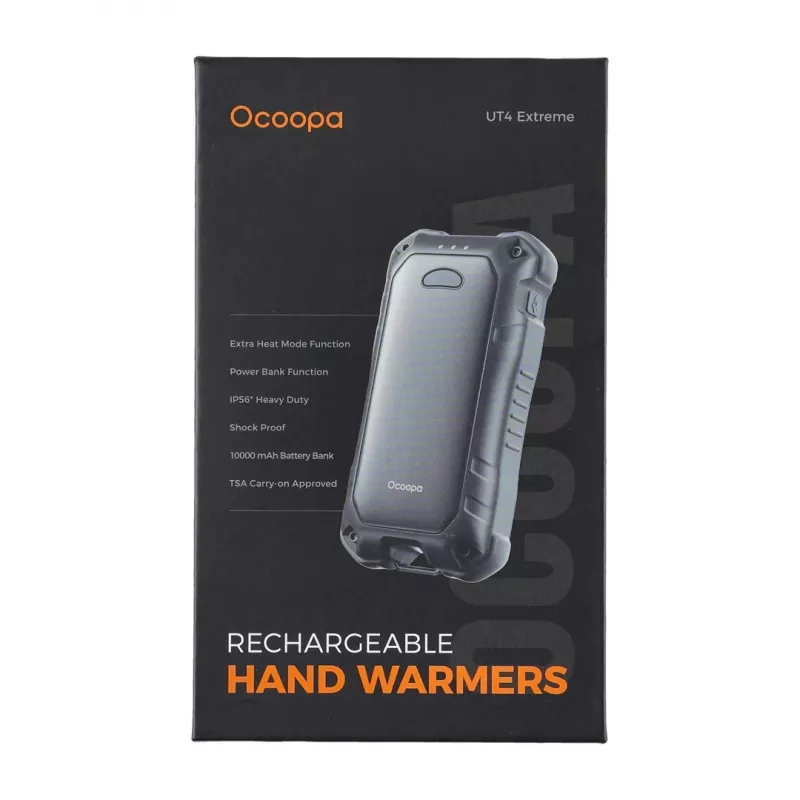 Calefactor eléctrico Ocoopa UT3201 Camouflage — Calefactor cerámico portátil con batería externa de 10.000 mAh y hasta 18 horas de funcionamiento