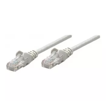 Cable de red patch Intellinet, Cat6A, 50 m, gris, cobre, S/FTP, LSOH/LSZH, PVC, RJ45, contactos dorados, protección de lengüeta, funda antipinzamiento, garantía de por vida