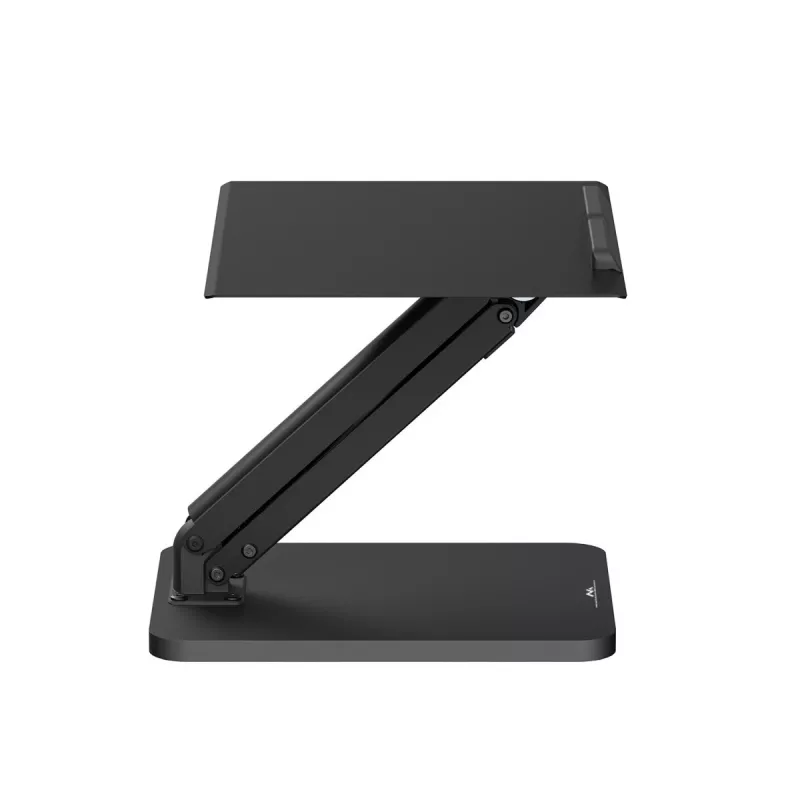 Soporte de escritorio Maclean para monitor o portátil, pistón de gas, para trabajar de pie y sentado, negro, MC-493