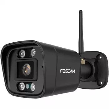 Cámara WLAN exterior tipo bala Foscam V8P — negra, 1080p, visión nocturna