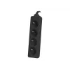 Regleta de alimentación Lanberg PS0-04E-0100-IEC-BK 1 m 4 tomas de corriente para interior negro