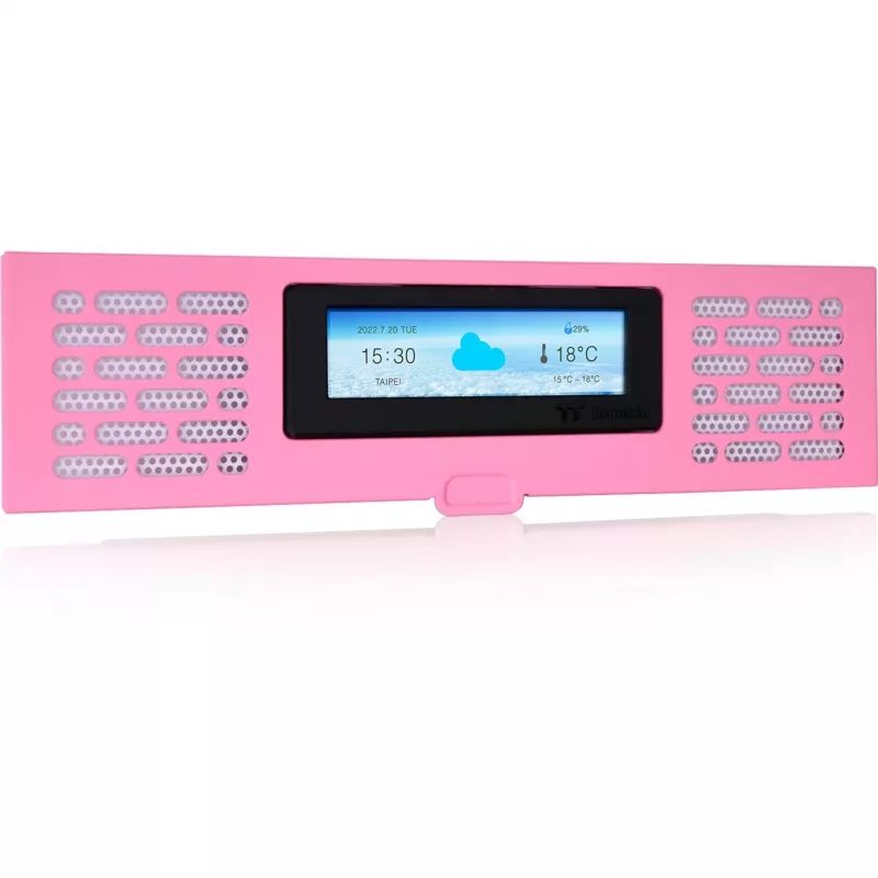 Thermaltake AC-067-OOANAN-A1 kit de panel LCD para The Tower 200, rosa