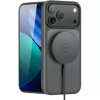 StyleShell INVISIO, funda para móvil negra, iPhone 17 Pro Max, compatible con MagSafe