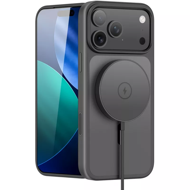 StyleShell INVISIO, funda para móvil negra, iPhone 17 Pro Max, compatible con MagSafe