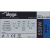 Fuente de alimentación ATX Akyga Basic AK-B1-550 550 W, ventilador de 120 mm, PFC pasivo, gris