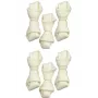 Snack masticable para higiene dental ZOLUX hueso blanco anudado 54 g – snack natural de ternera para la higiene dental de perros pequeños adultos 60 mm, pack de 6