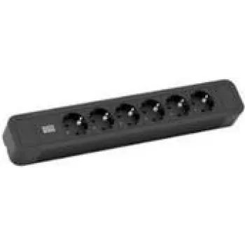 Cable alargador de corriente Bachmann Primo 2 2m 6 tomas AC Negro