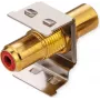 Conector hembra Keystone RCA blindado ROLINE metal rojo (26.11.0393)