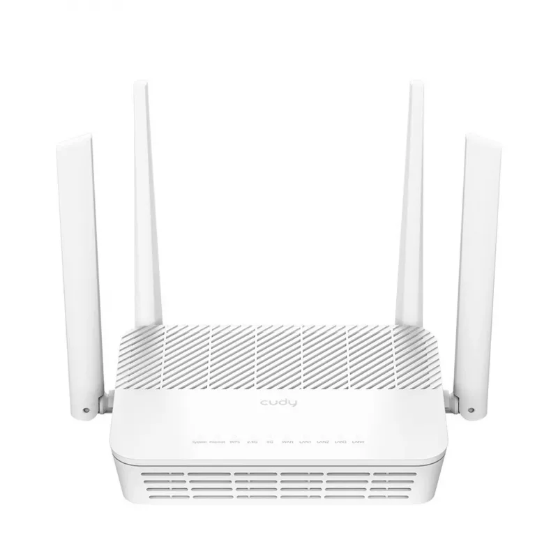Router de mesa Wi‑Fi 6 Cudy WR3000H — AX3000, Doble banda 2,4/5 GHz, 2,5G-WAN, Gigabit-LAN (4 puertos)