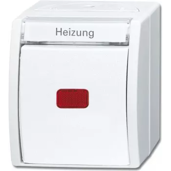 Busch-Jaeger Interruptor de emergencia para calefacción Ocean montaje en superficie Blanco 2601/2 SKWNH-54 (2601/2 SKWNH-54)