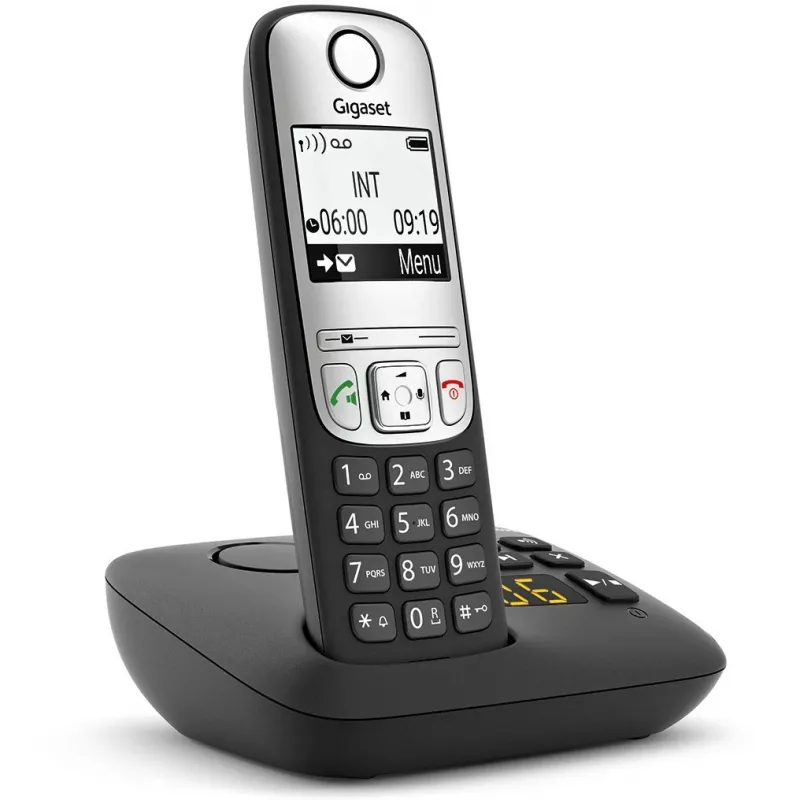 Gigaset A690A - Teléfono analógico/DECT - Terminal inalámbrico - Manos libres - 100 entradas - Negro (S30852-H2830-B101)