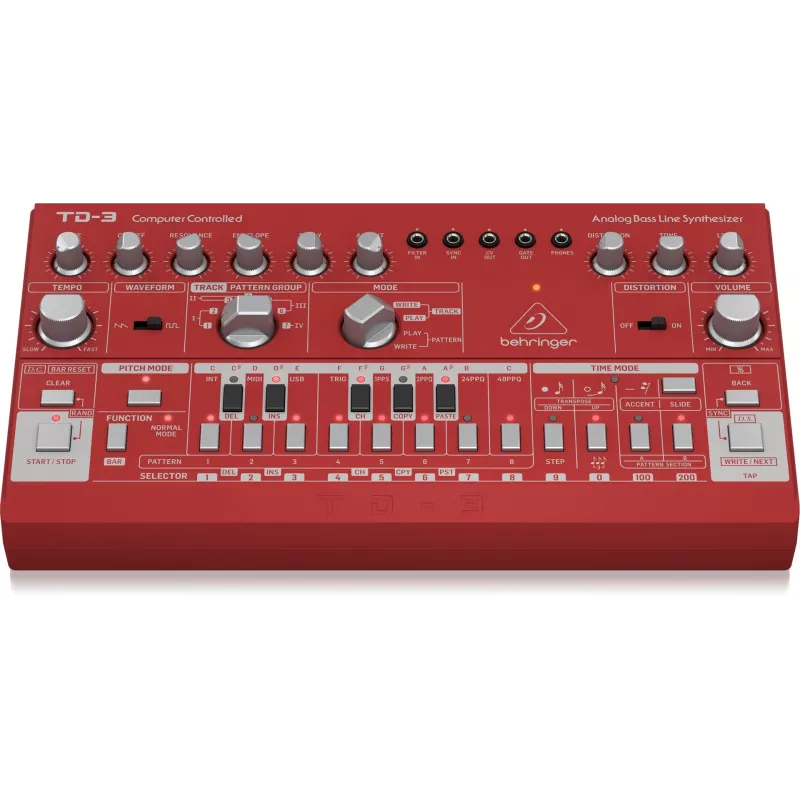 Sintetizador analógico Behringer TD-3-RD Rojo 9V DC