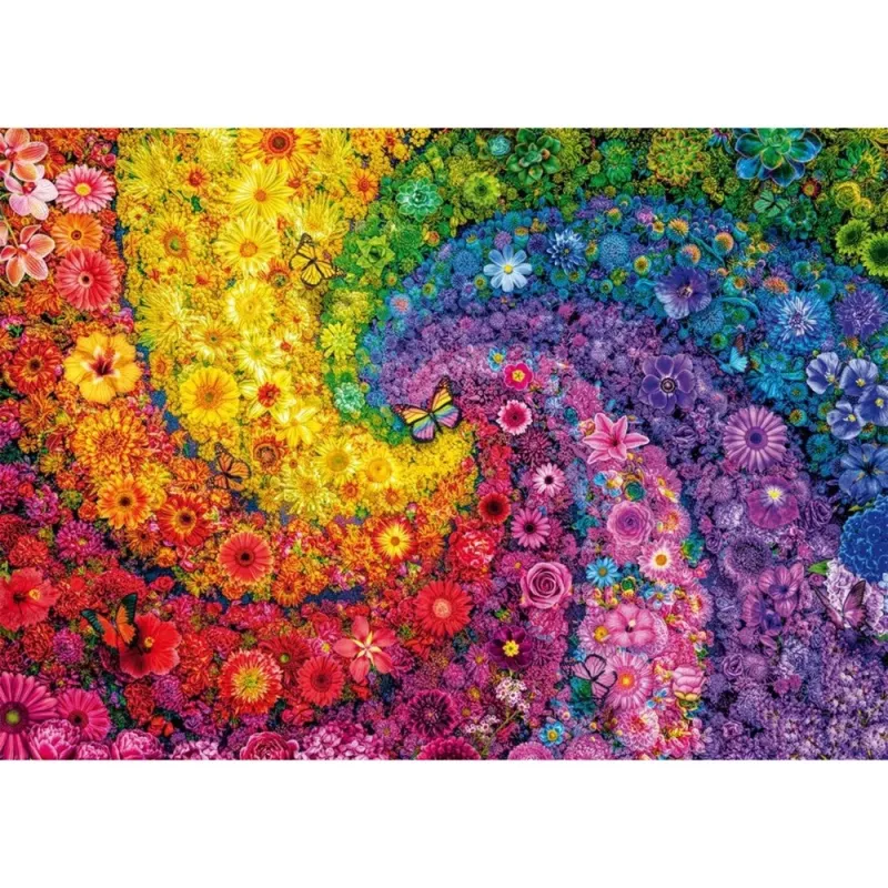 Farbenwirbel-Blüten, puzzle 2000 piezas