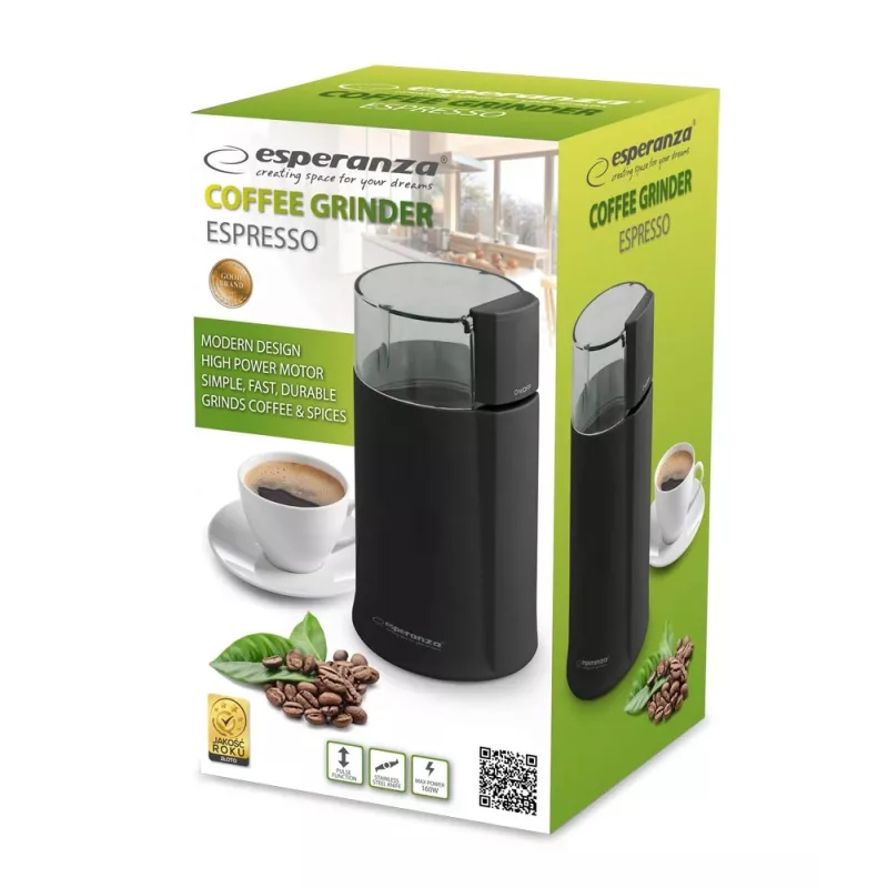 Esperanza EKC001K Molinillo de café Negro 160 W