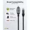 Goobay 70752 cable Ethernet de USB-C 3.1 a RJ45, Cat6 F/UTP, 5 m, negro/plateado