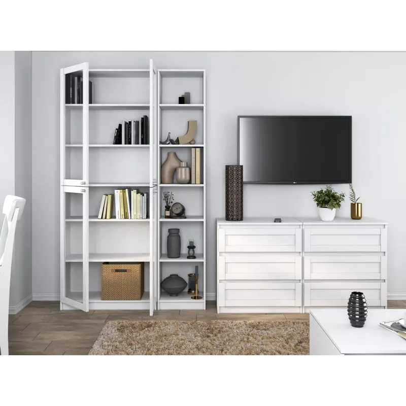 top e shop W40 PAFOS BIA vitrina — tablero de partículas blanco, 290×400×2000 mm