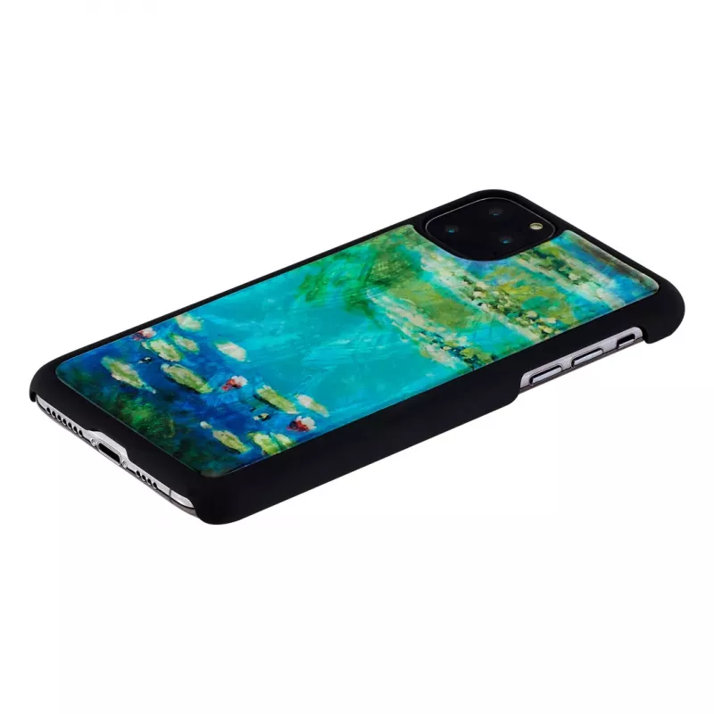 Funda para móvil iKins para iPhone 11 Pro Max – diseño nenúfares, negro