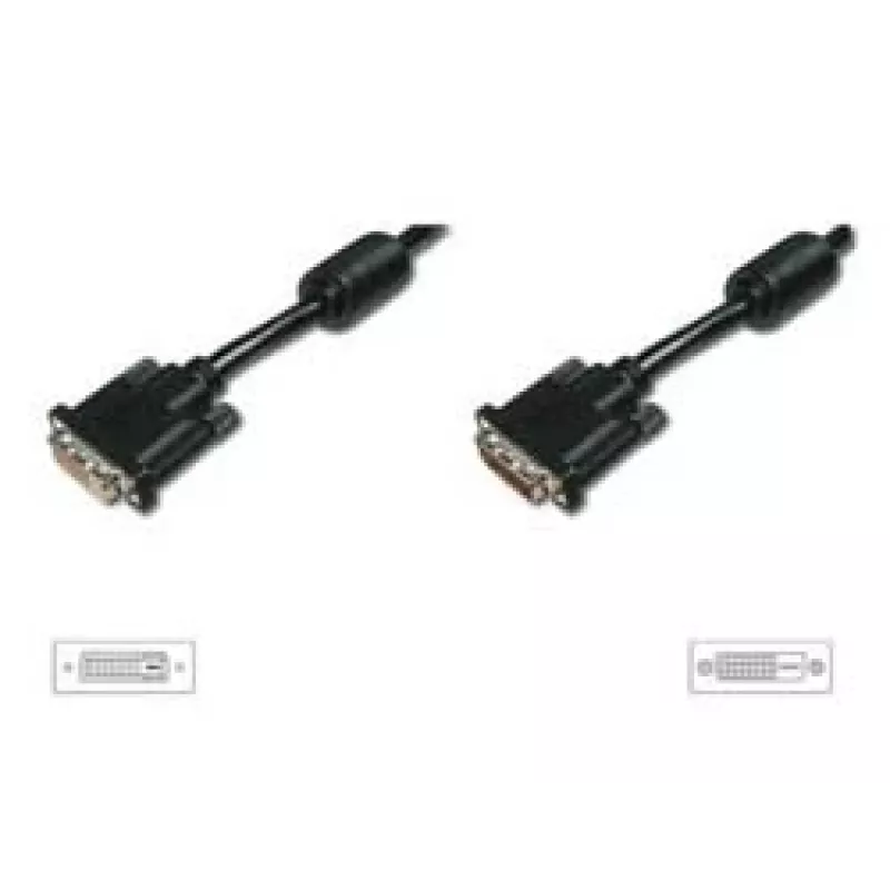 Cable alargador DVI-D DIGITUS 2 m, DVI-D a DVI-D, negro