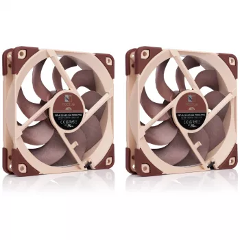 Ventilador para caja de PC Noctua NF-A12X25 G2 PWM SX2-PP 120 mm, 12 V, 1800 rpm, 107,3 m³/h, rodamiento SSO, pack de 2, beige