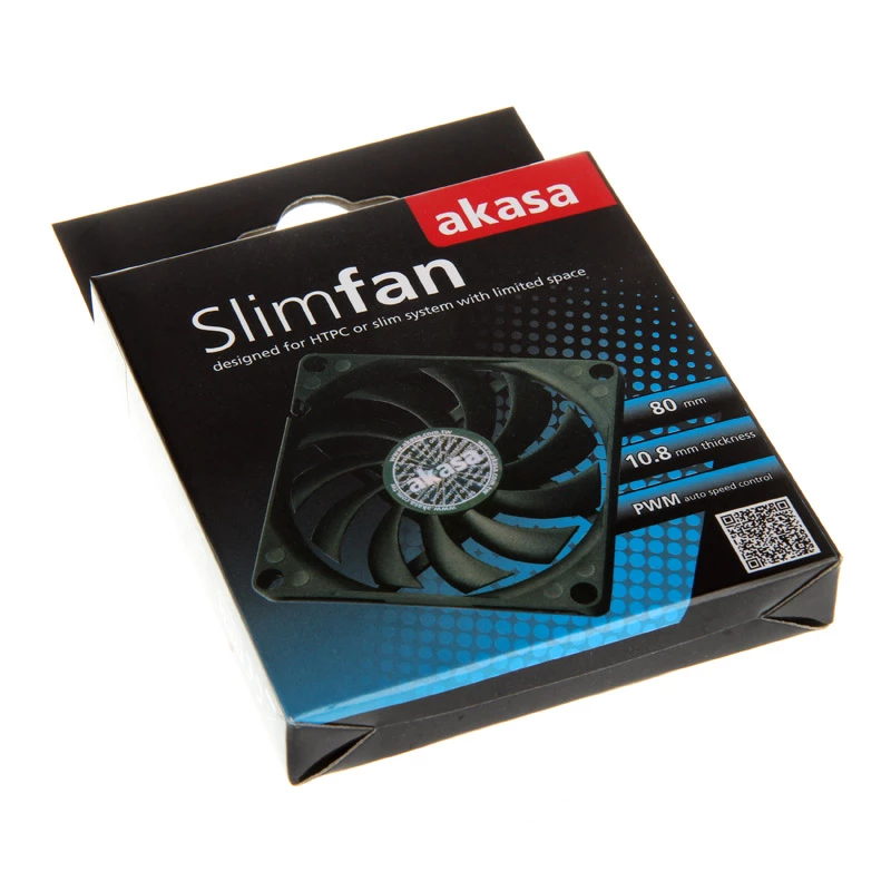 Ventilador para caja AKASA AK-FN076 80 mm - negro