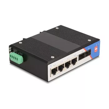 Switch no gestionado DeLOCK 88015 Gigabit Ethernet 4 puertos negro