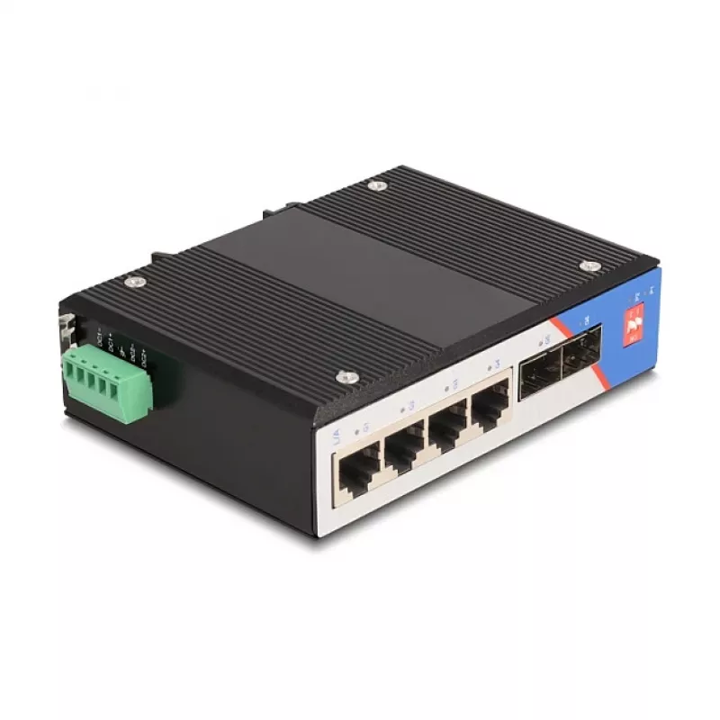 Switch no gestionado DeLOCK 88015 Gigabit Ethernet 4 puertos negro