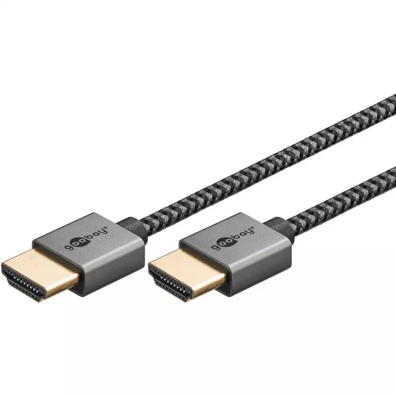 Cable HDMI Plus Slim de alta velocidad con Ethernet, 8K a 60 Hz gris, 2 metros