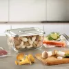 Recipiente de vacío de cristal con tapa de plástico Caso | VacuBoxx acero inoxidable XL | transparente