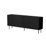 Cómoda cama meble LUCCA 4D, 200×40×80 cm, negra, cuerpo de aglomerado