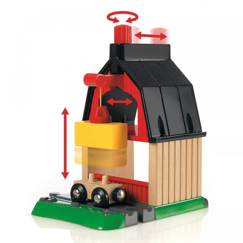 BRIO 33719 set de tren granja, 20 piezas