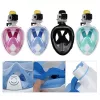 Máscara de snorkel Free Breath M2068G L/XL rosa — máscara de snorkel de visión completa, talla L/XL