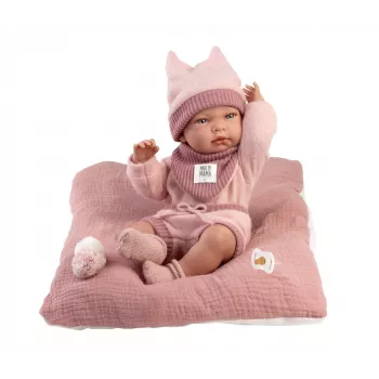Muñeca Llorens 40 cm bebé de vinilo con rasgos realistas y cuerpo blando