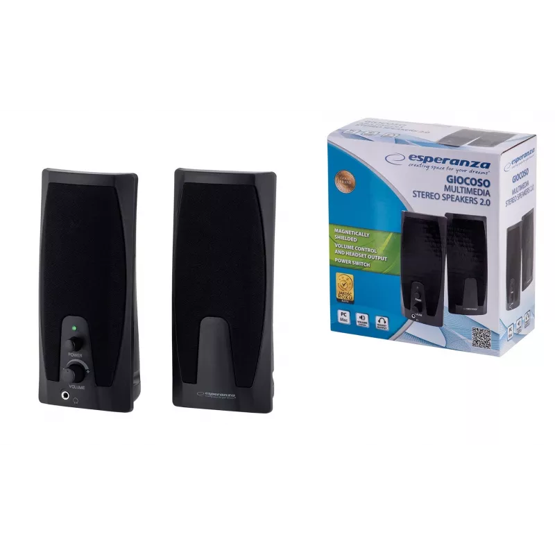 Altavoz Esperanza EP110 de 2 vías negro con cable 6 W