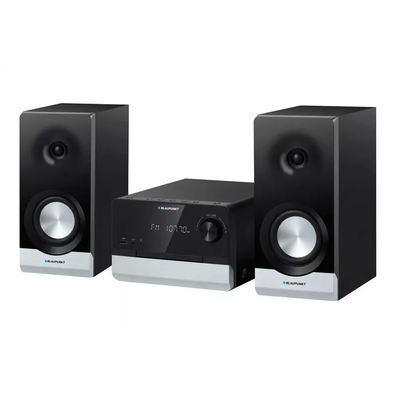 Microcadena de audio para el hogar BLAUPUNKT MS40.2BT — 2×50 W RMS, Bluetooth, CD, USB, HDMI ARC, entrada óptica, indicador LED (negro)